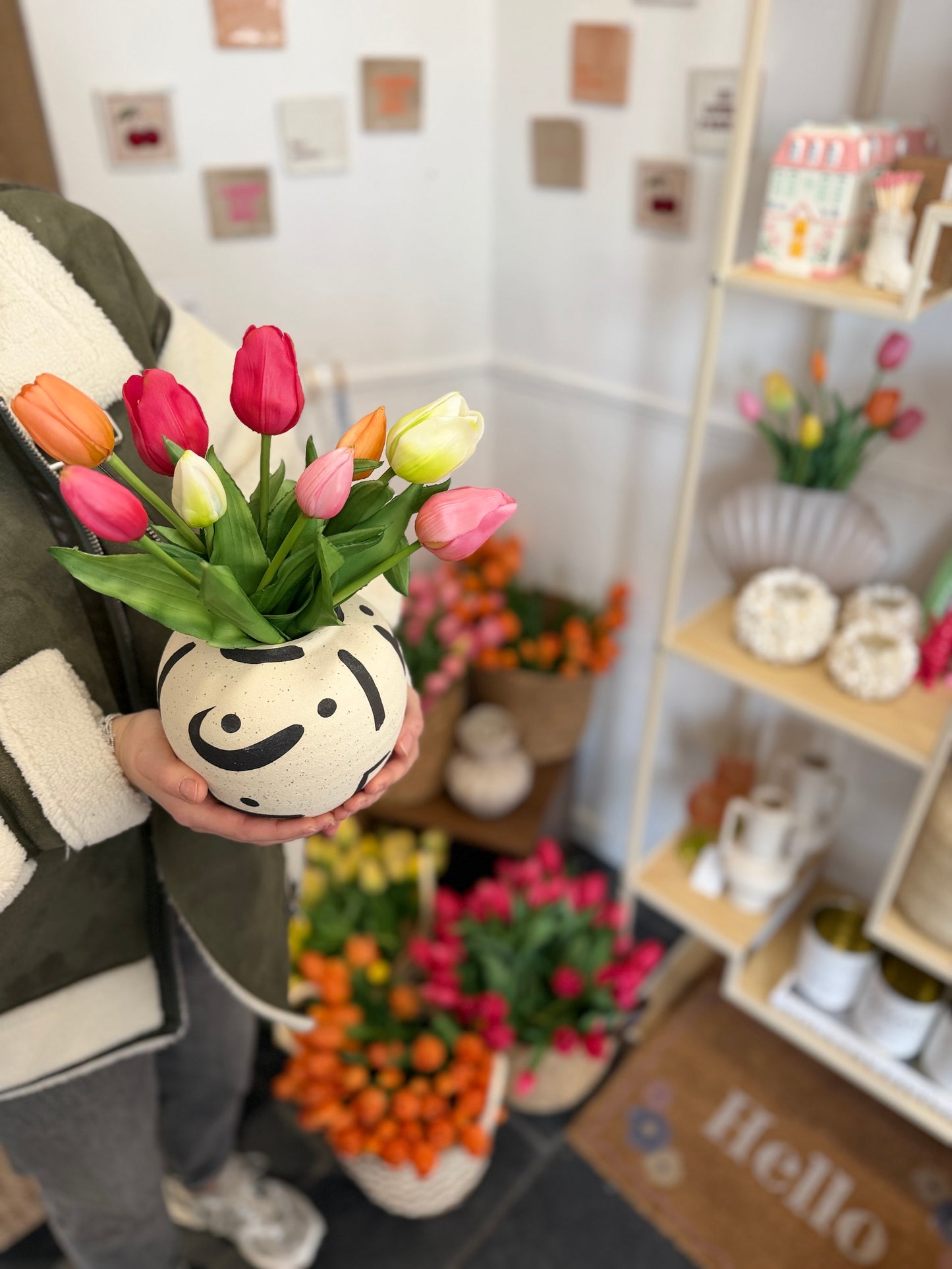 Bouquet de tulipes multicolore