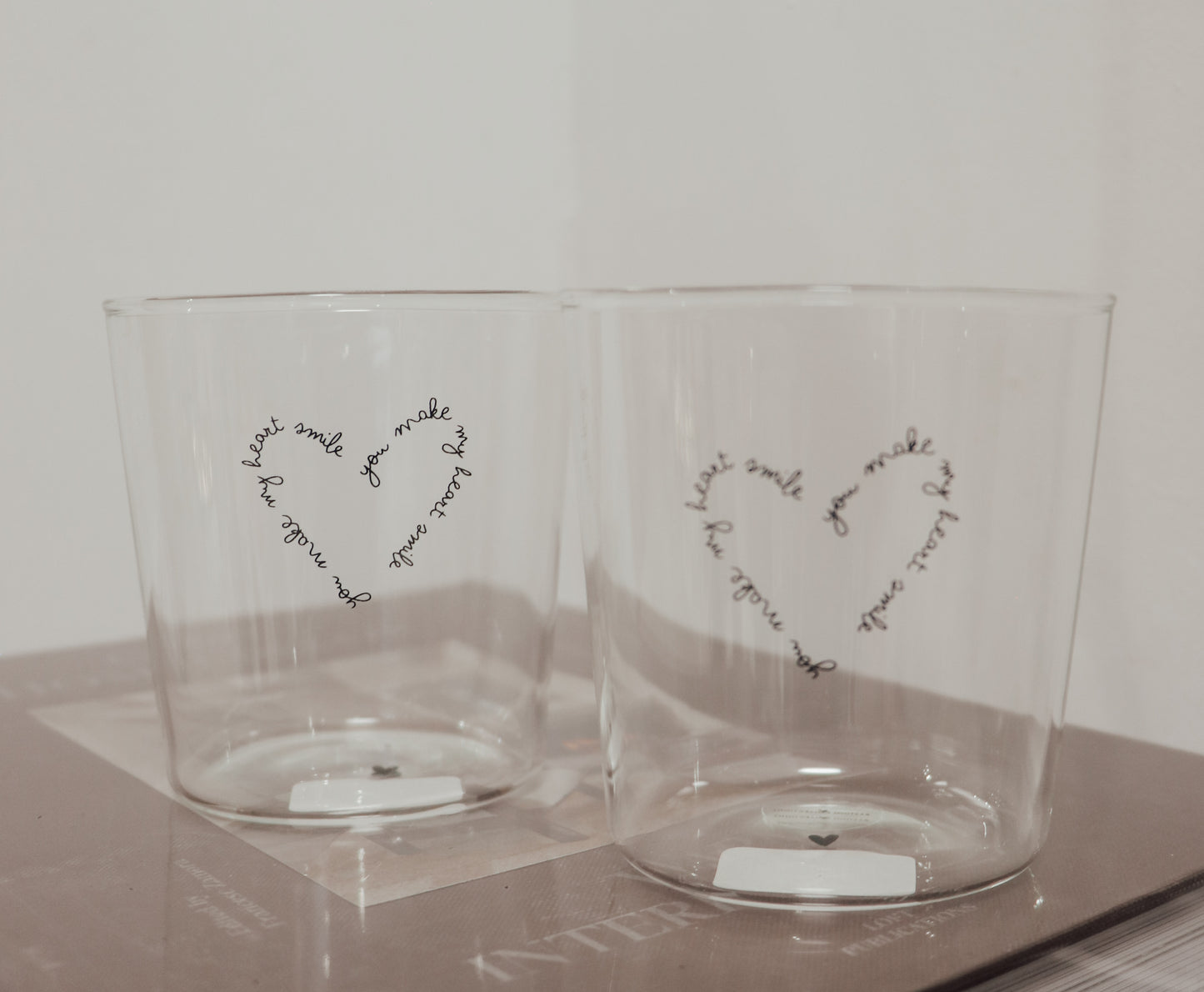 Verre « You make my heart smile »