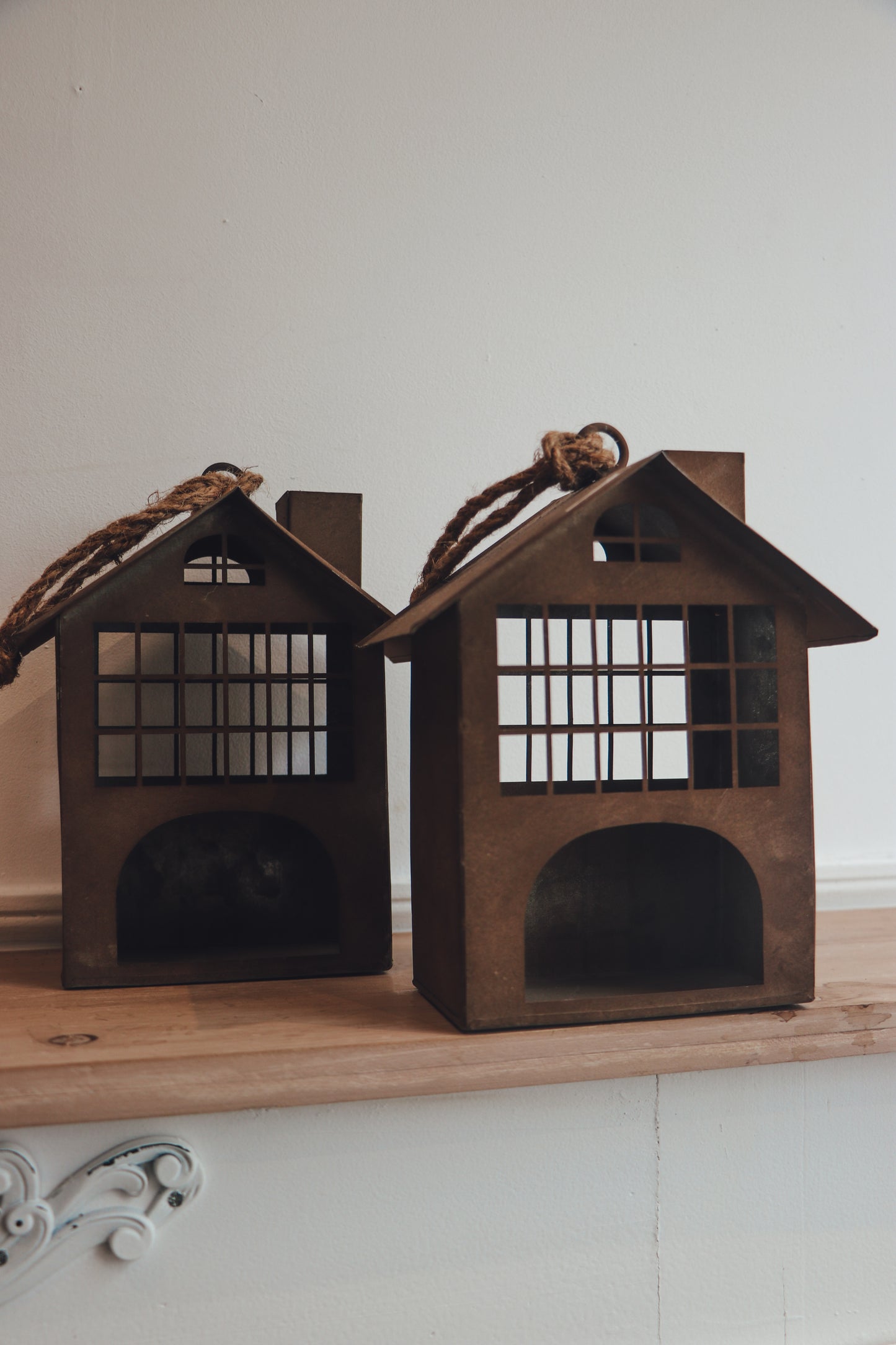 Bougeoir maison en métal