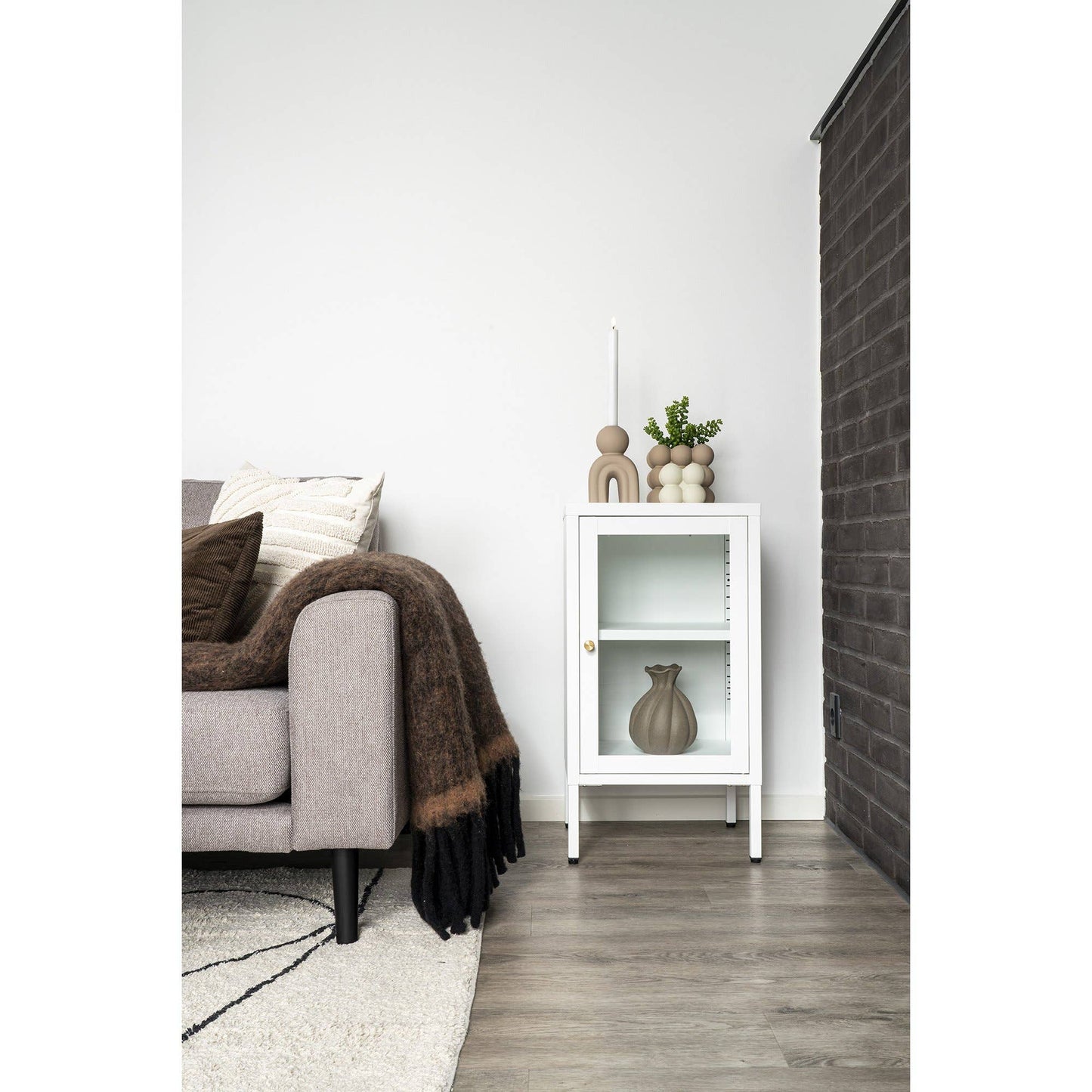 Pot de fleurs en céramique, gris: Gris