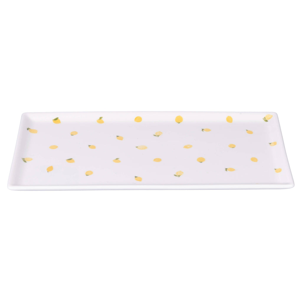 Rechteckiger Teller Fruit Life 2 Modelle 31,5 x 16,5 cm Zitrone