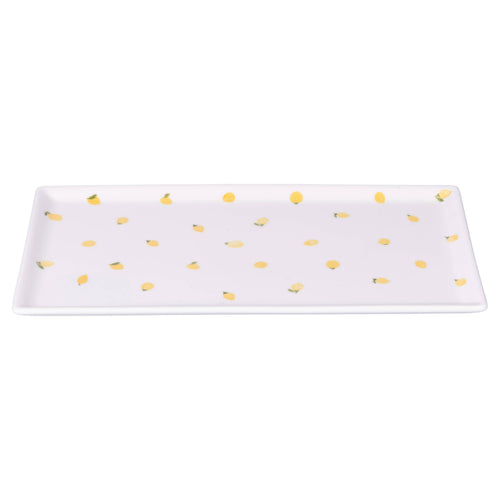 Assiette rectangulaire Fruit Life 2 modèles 31,5 x 16,5 cm Citron