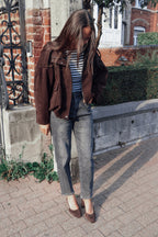 Jeans mom - gris