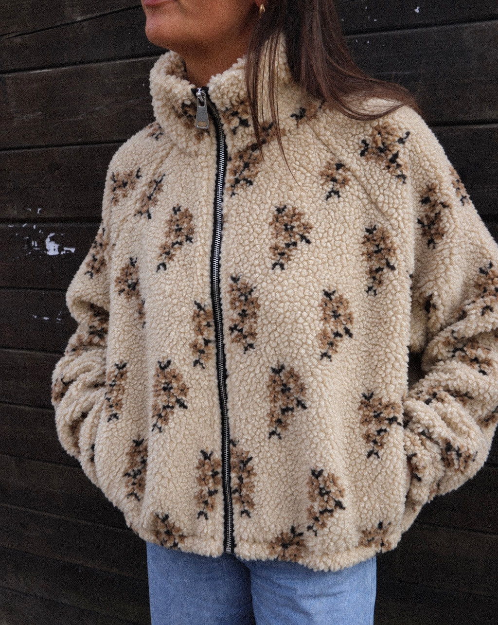 Veste Léna - beige à fleur - exclu web
