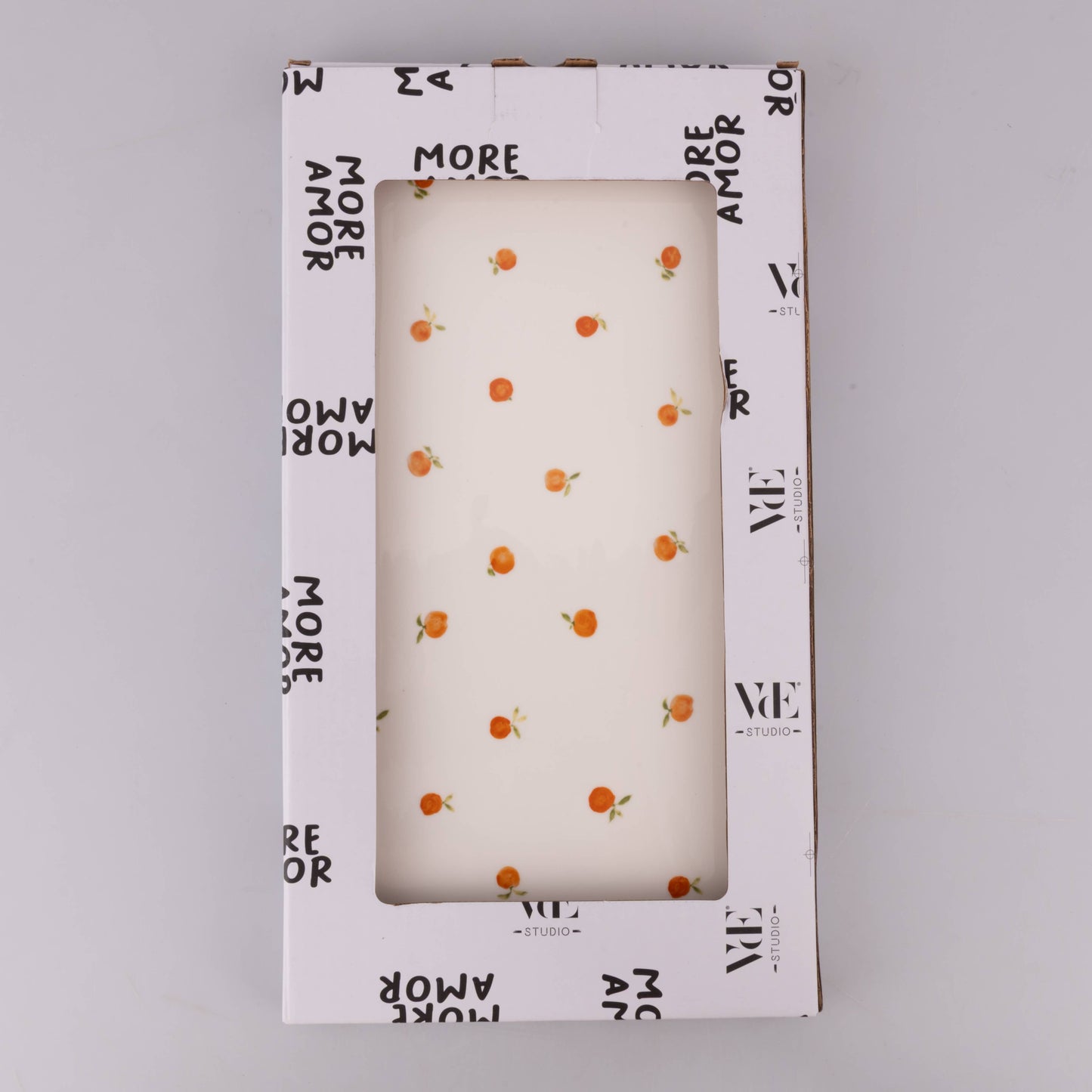 Assiette rectangulaire Fruit Life 2 modèles assortis 31,5 x 16,5 cm orange