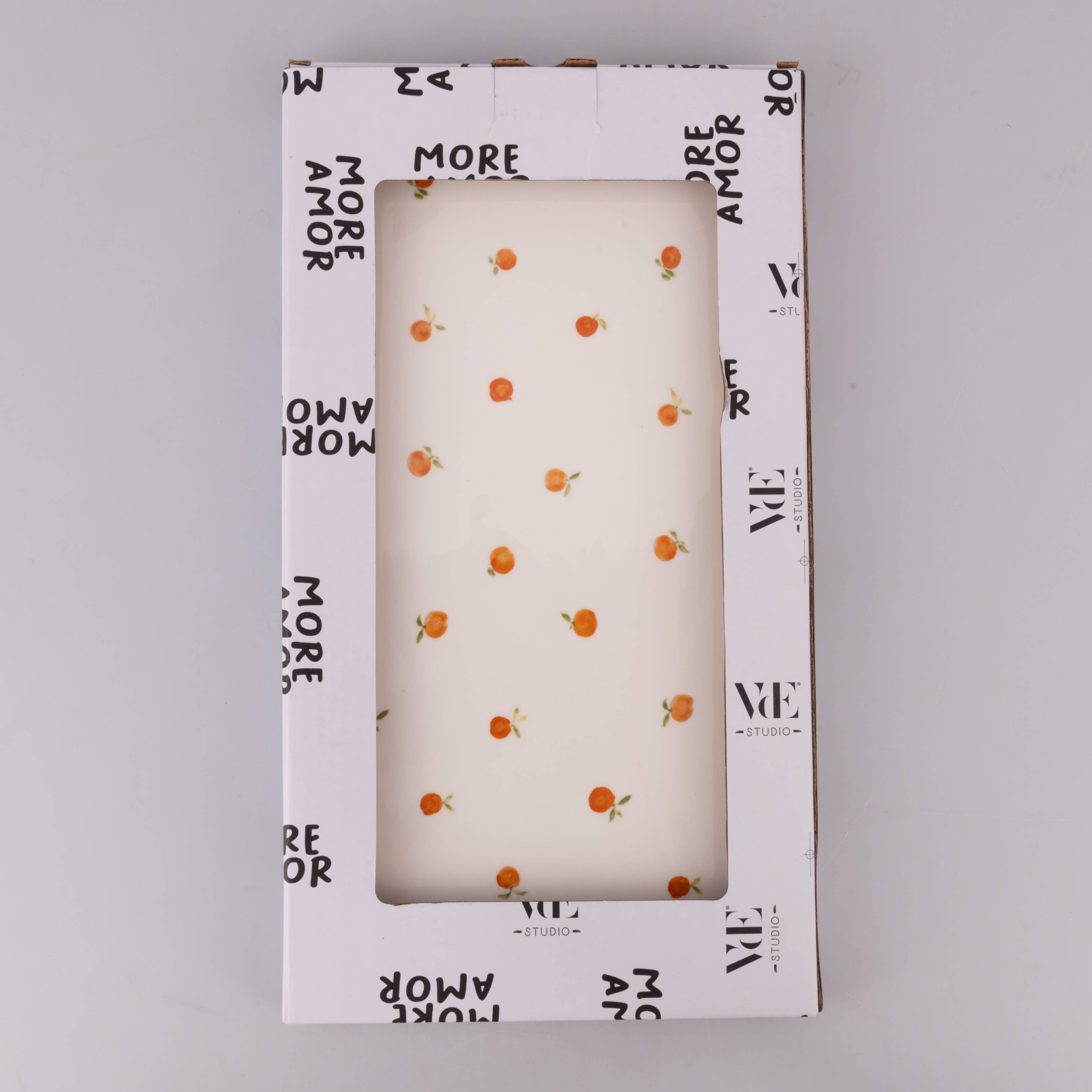 Rechteckiger Teller Fruit Life, 2 verschiedene Modelle, 31,5 x 16,5 cm, orange