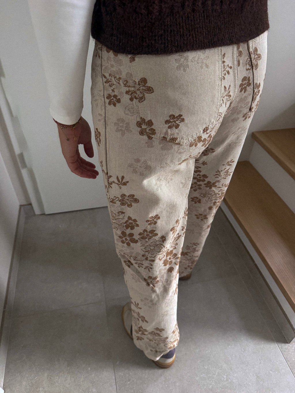 Jeans à fleurs