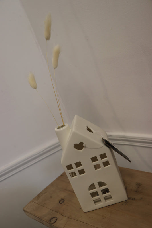 Maison J-line lumineuse + fleurs séchées