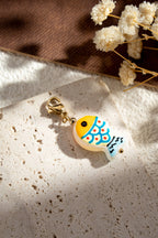 Lot 5 charms poisson colorés dorés émaillés été mignons
