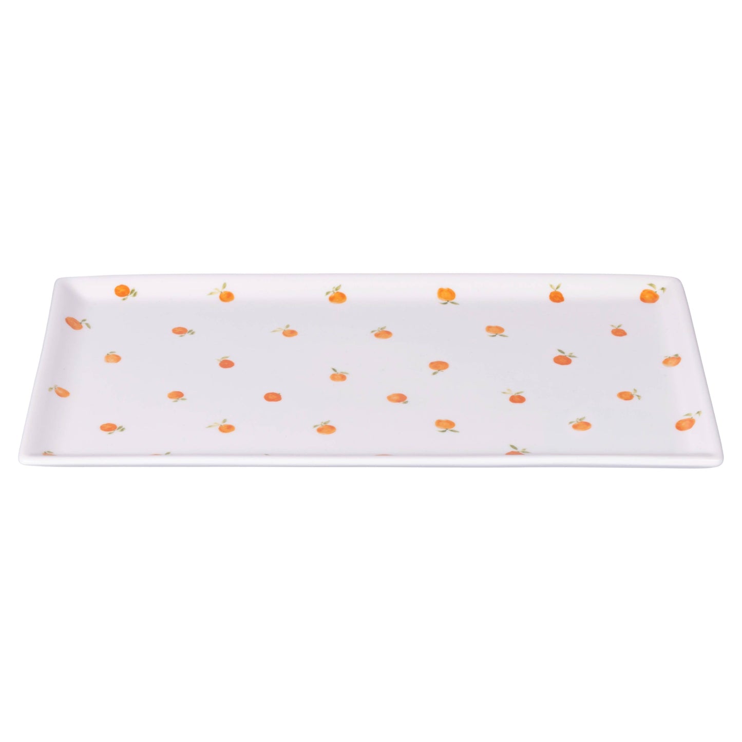 Assiette rectangulaire Fruit Life 2 modèles assortis 31,5 x 16,5 cm orange