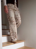Jeans à fleurs