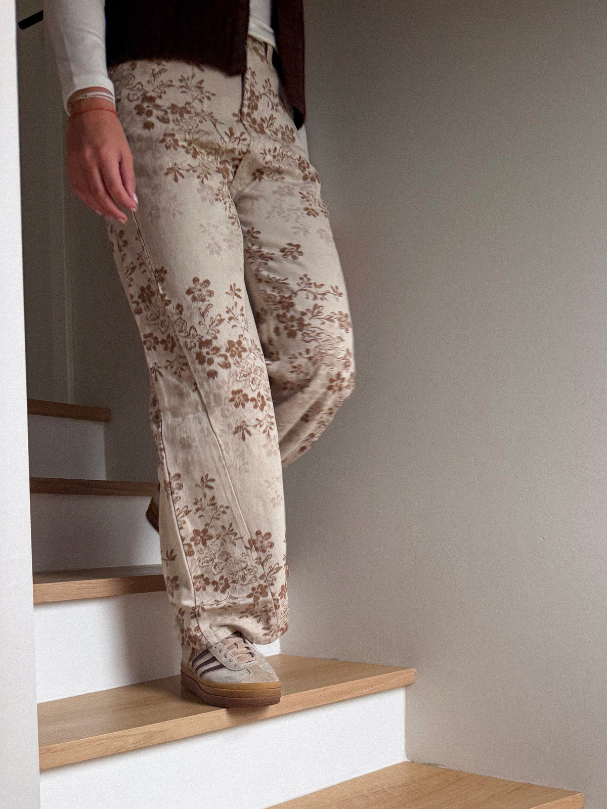 Jeans à fleurs