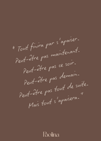 Carte « tout finira »