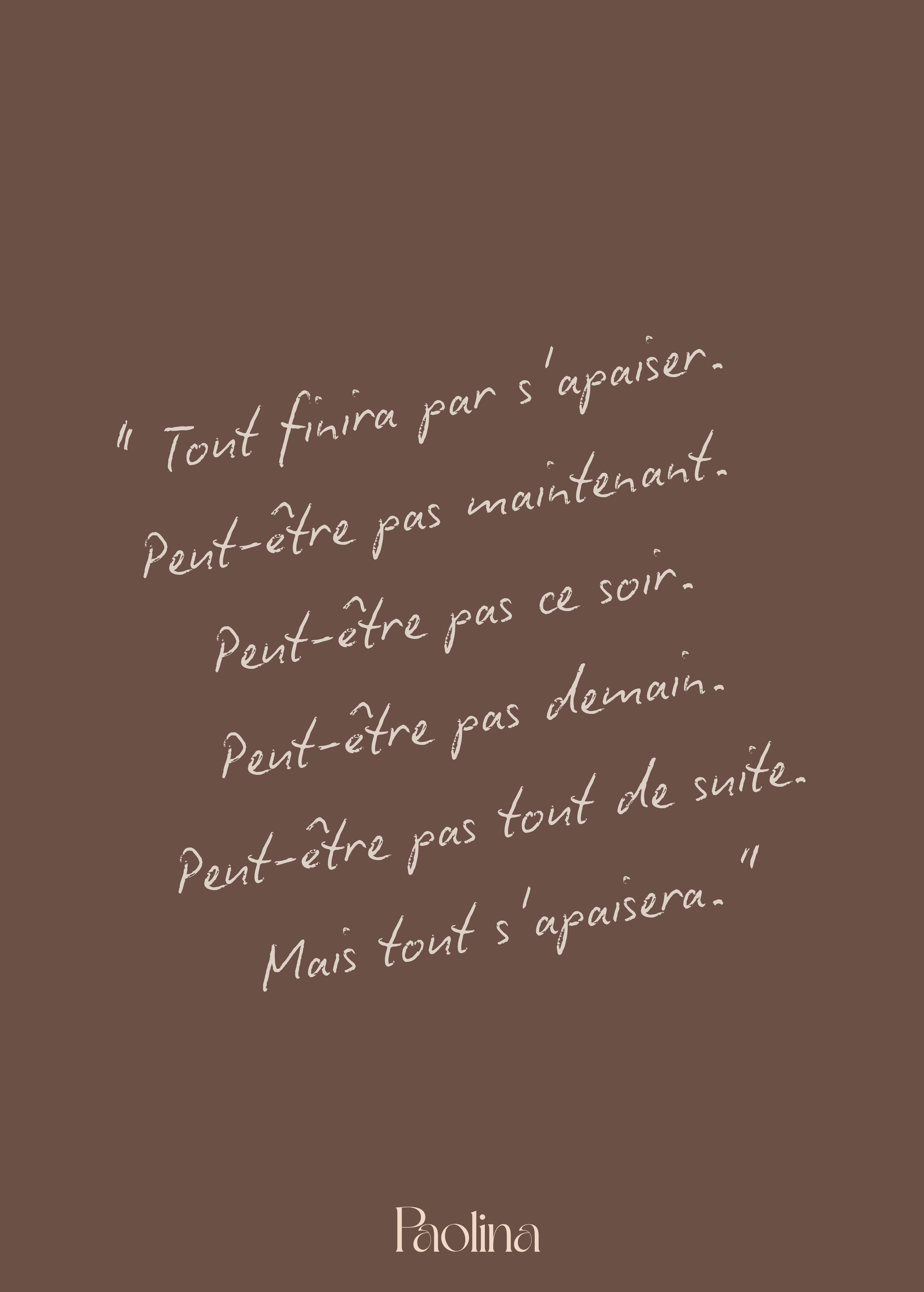 Carte « tout finira »