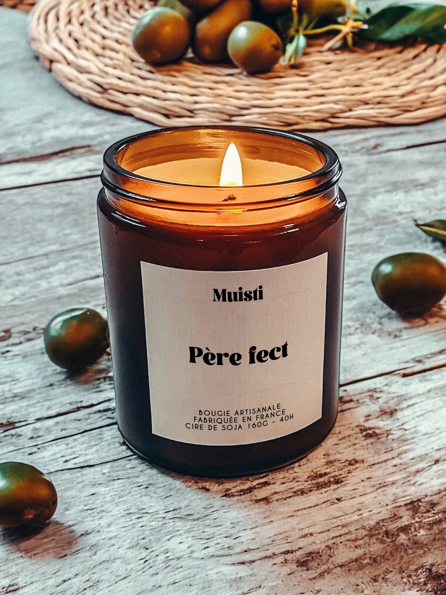 Bougie - Père fect: Bois Précieux