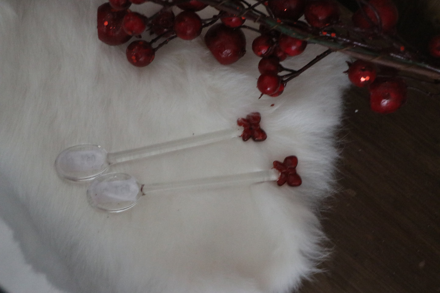 Cuillères en verre noeud