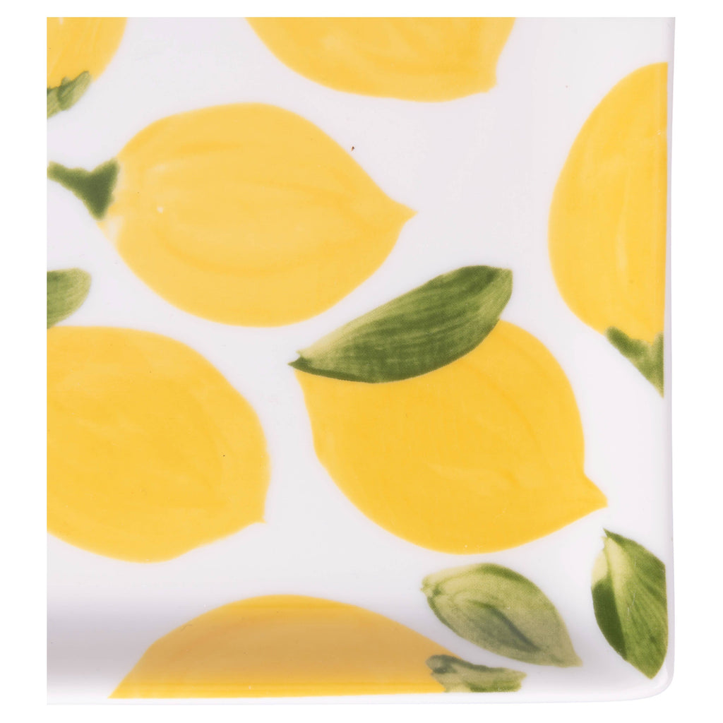 Rechteckiger Teller Fruit Life 2 Modelle 31,5 x 16,5 cm Zitrone
