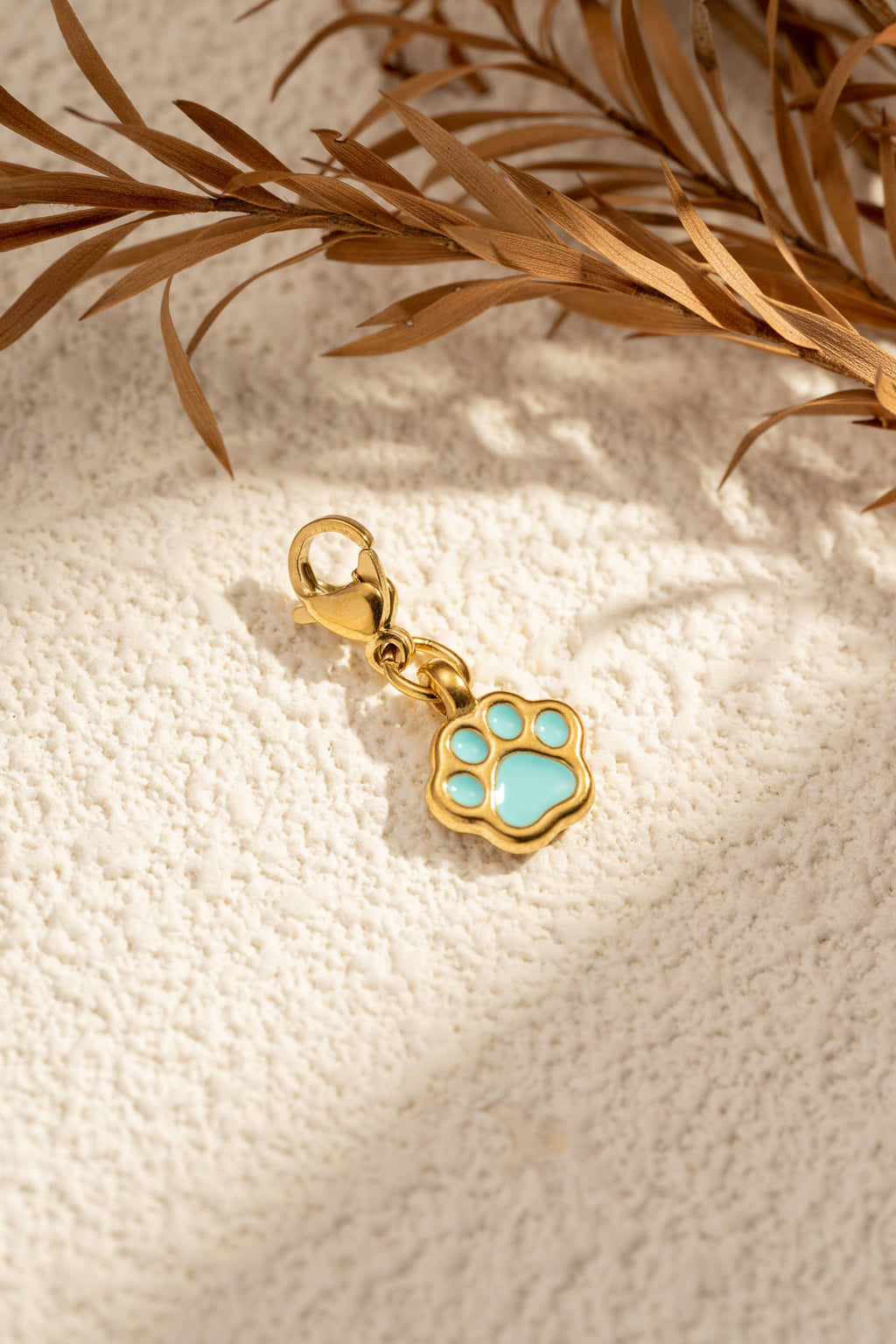 Lot 6 charm patte émaillés acier inoxydable doré multicoloré
