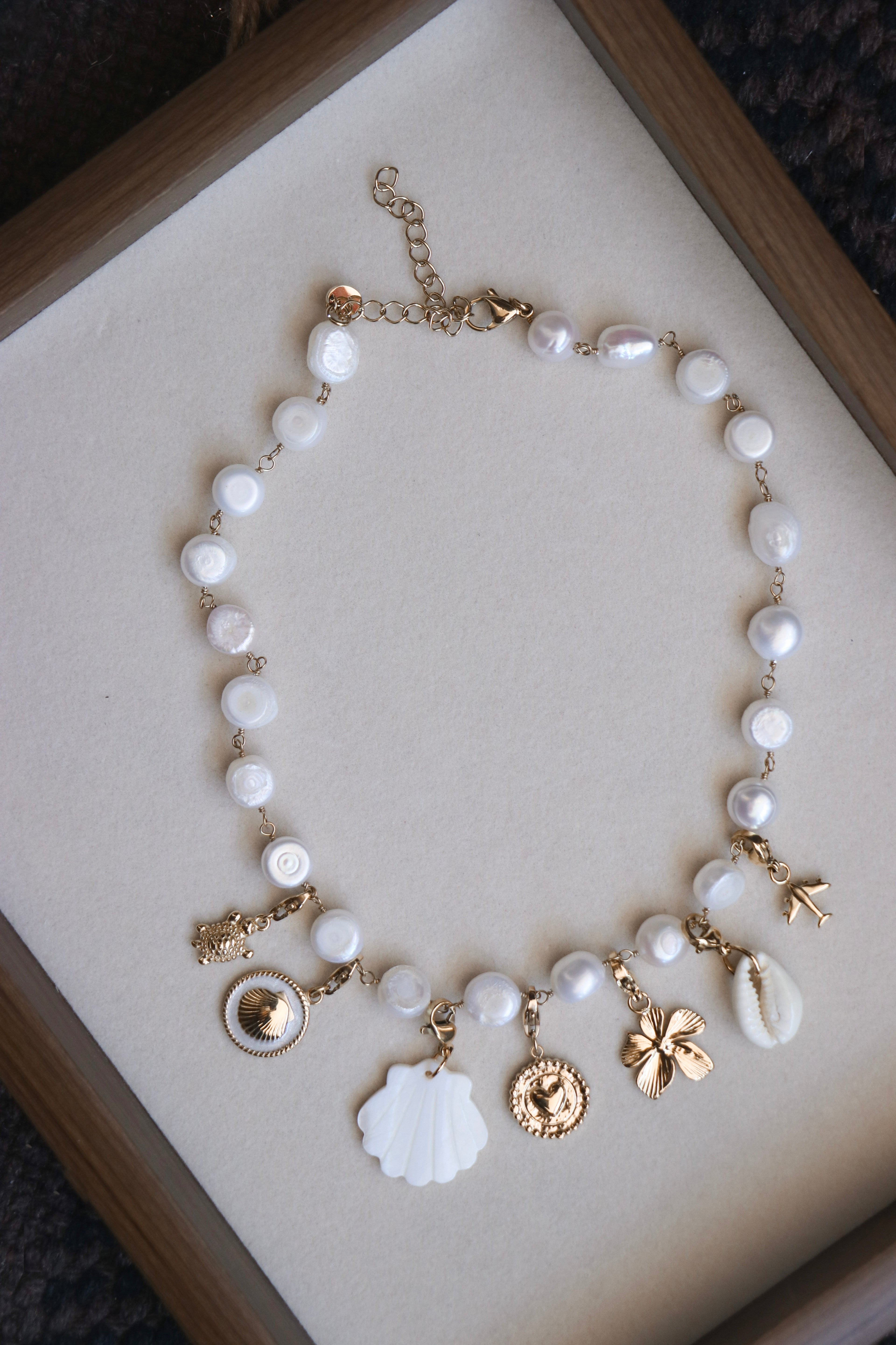 Charms coeur martelé rond