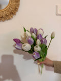 Strauß Tulpen Lila & Weiß
