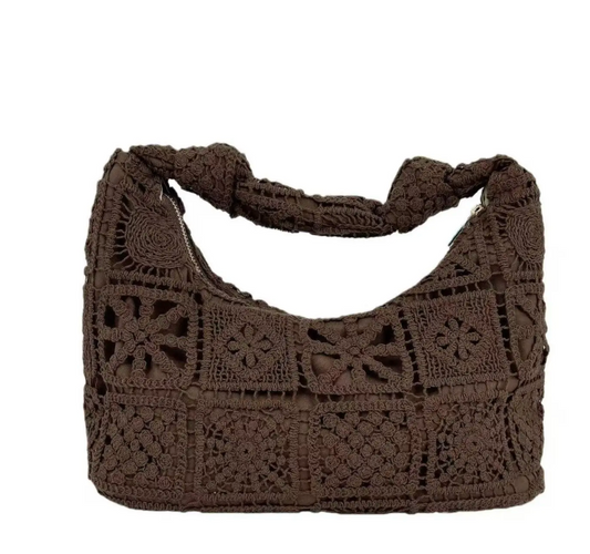 Sac en dentelle brun