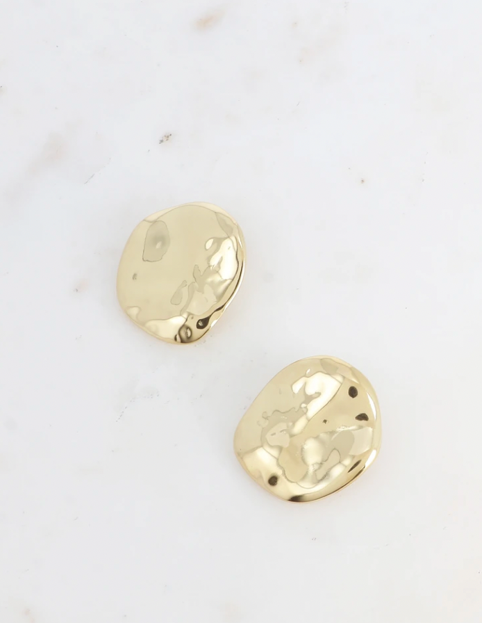 Boucles puces martelées / Doré ou argenté