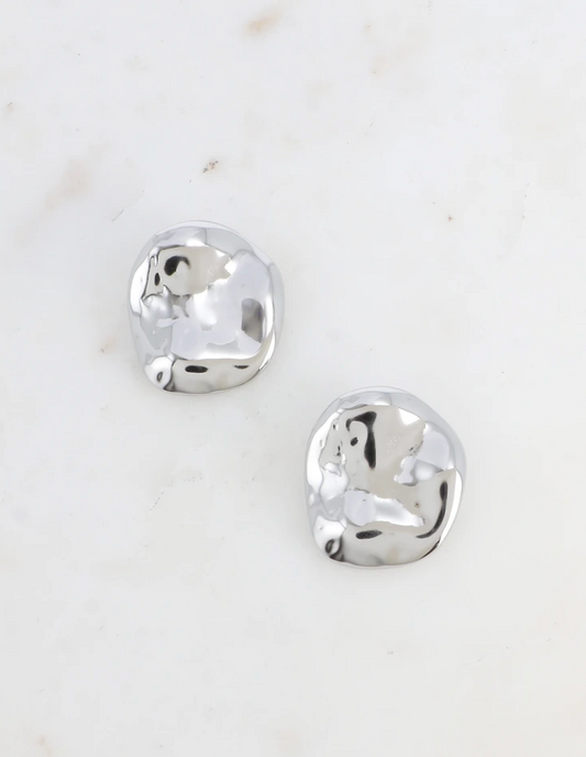 Boucles puces martelées / Doré ou argenté