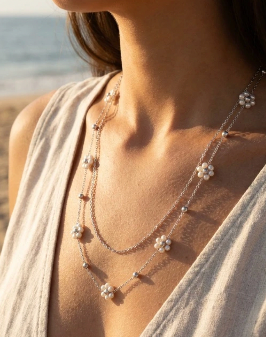 Collier en acier inoxydable / doré ou argenté