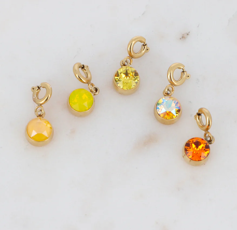 Charms cristaux Swarovski orange