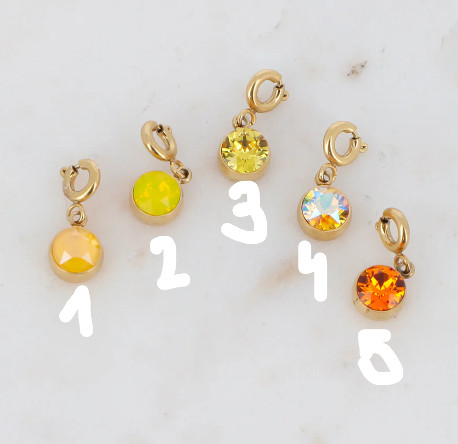 Charms cristaux Swarovski orange