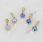 Charms cristaux Swarovski bleu