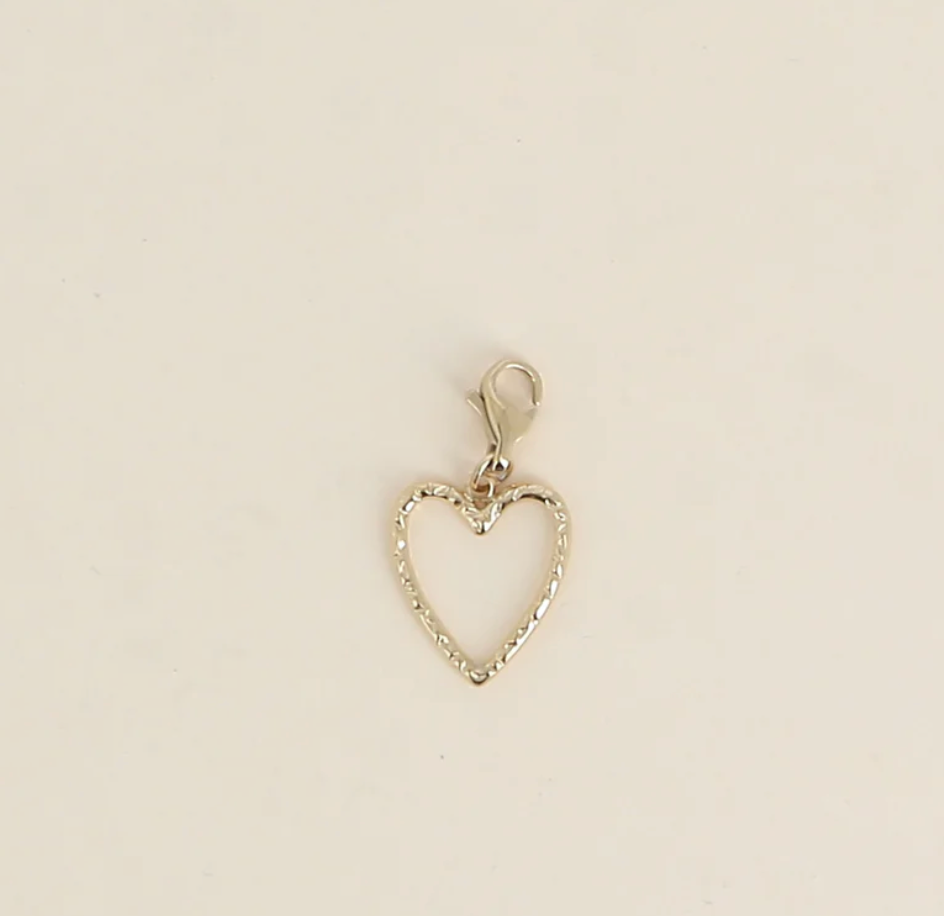 Charms coeur martelé