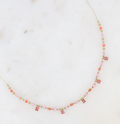 Collier Isaline rose - orange