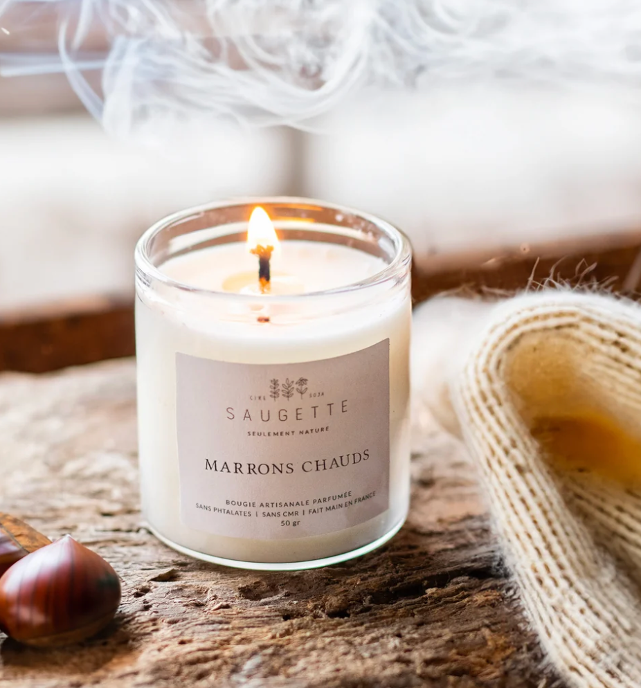 Bougie marrons chauds
