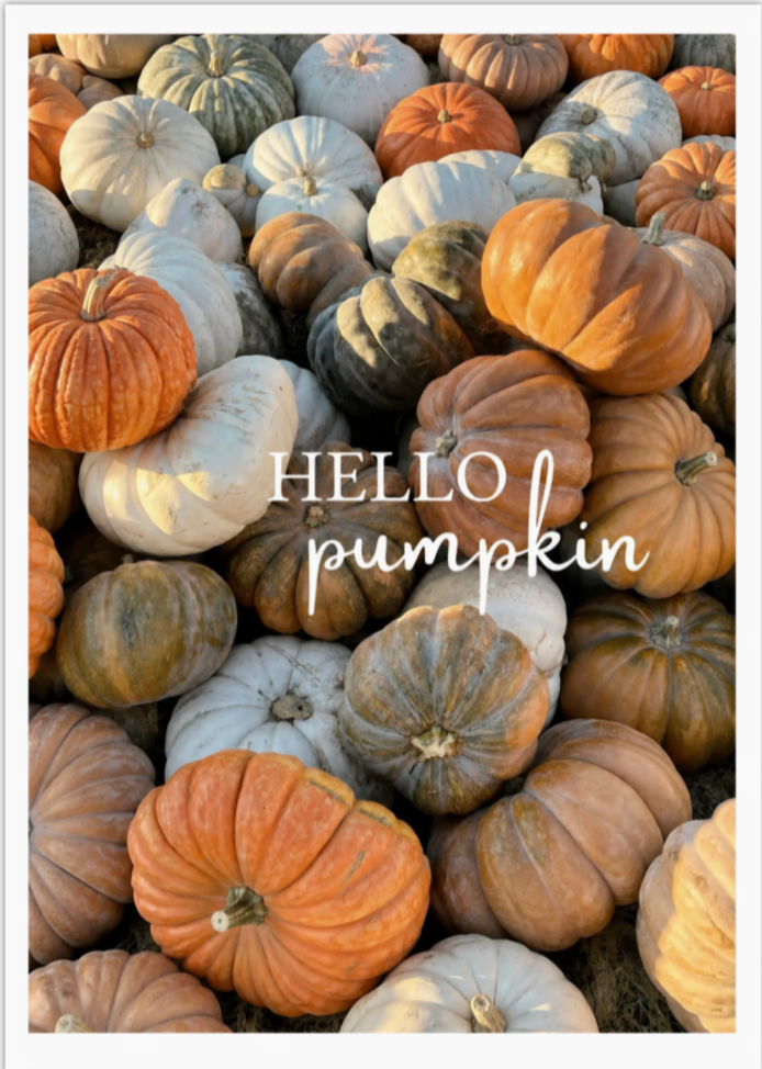 Affiche hello pumpkin