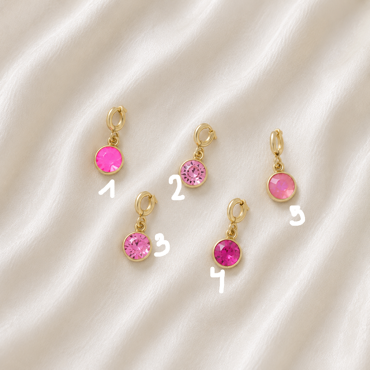 Charms cristaux Swarovski rose
