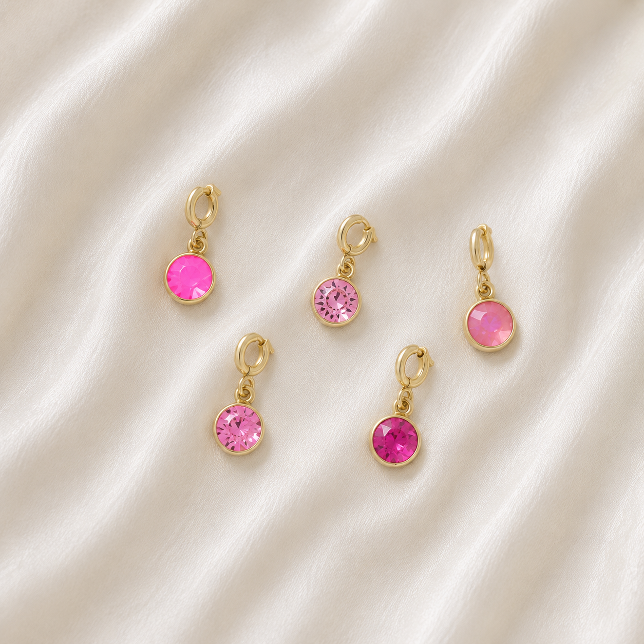 Charms cristaux Swarovski rose