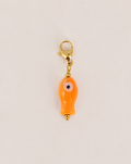Charms poisson en céramique - orange