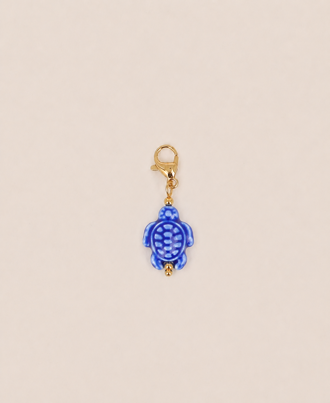 Charms tortue en céramique bleu