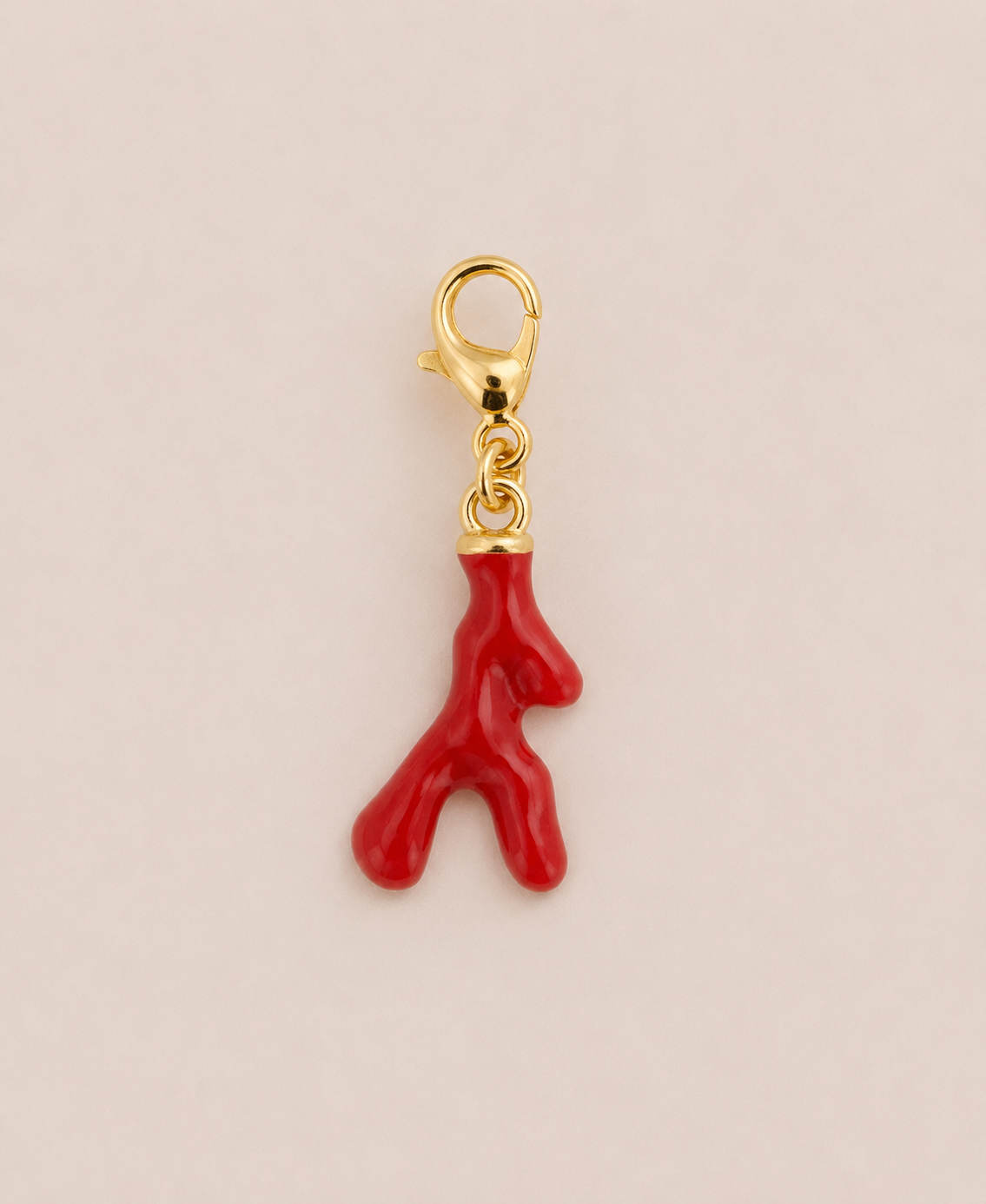Charms corail rouge