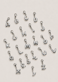 Charms alphabet bubble argenté
