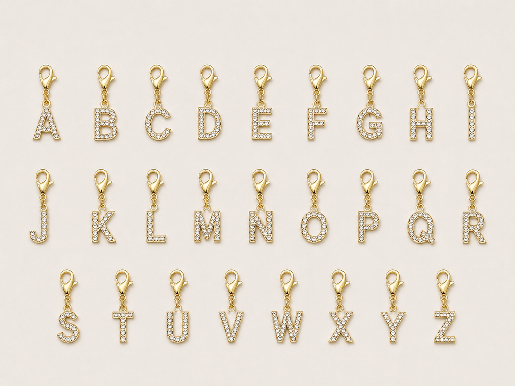 Charms alphabet strass