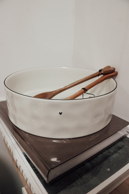 Plat à salade cœur