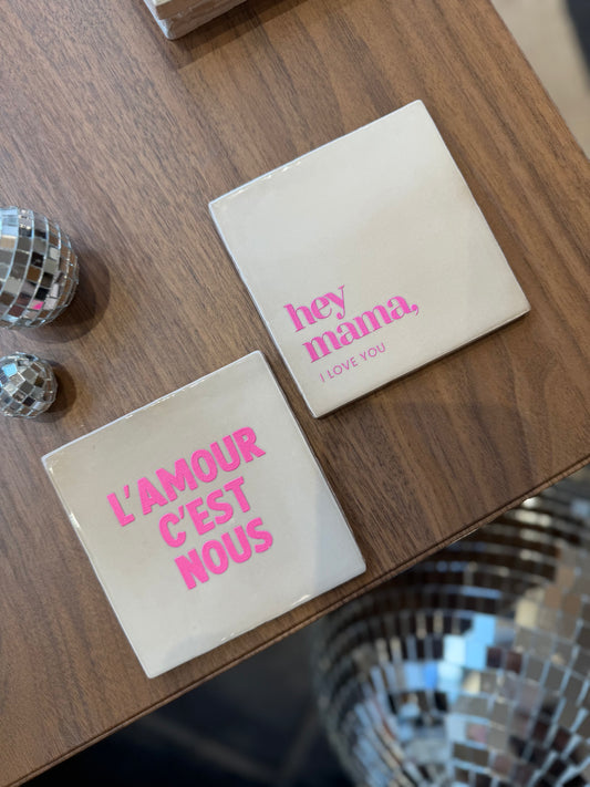 Carreau L'amour c'est nous ROSE