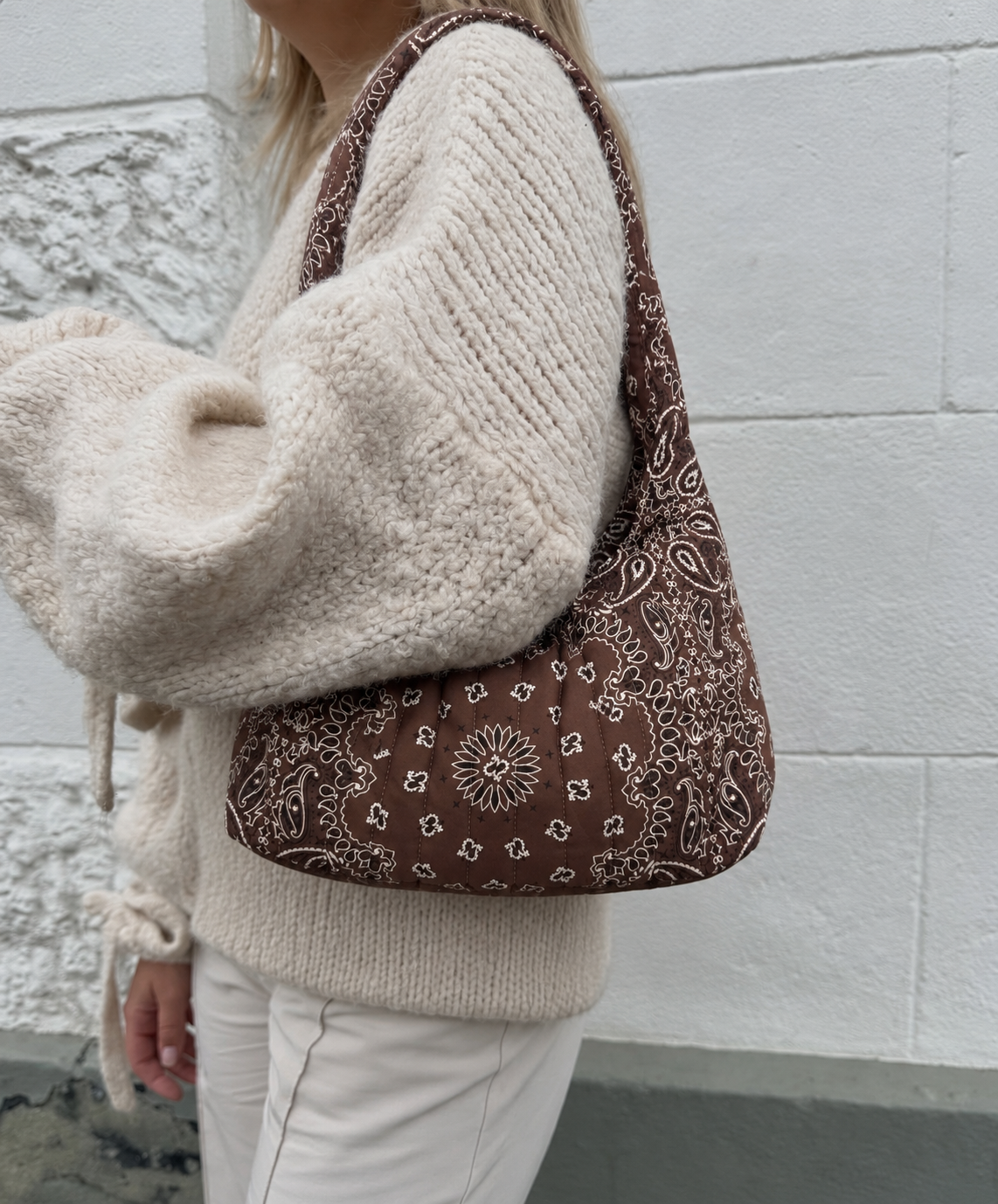 Sac à main bandana - brun