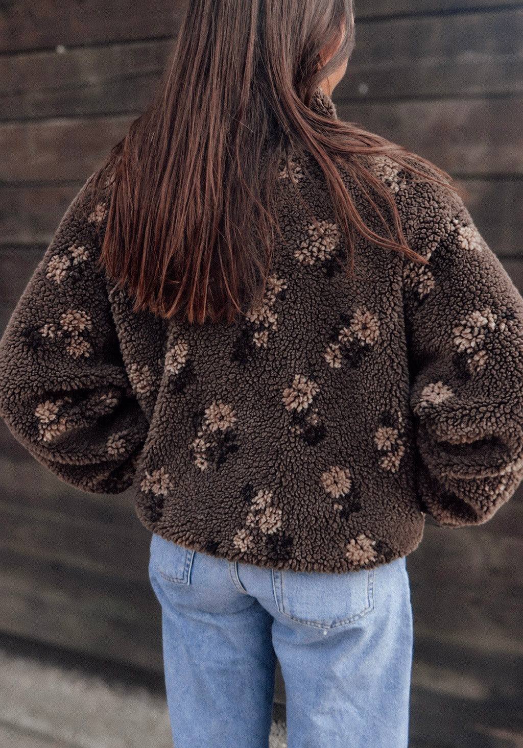 Veste Léna - brune à fleur - exclu web