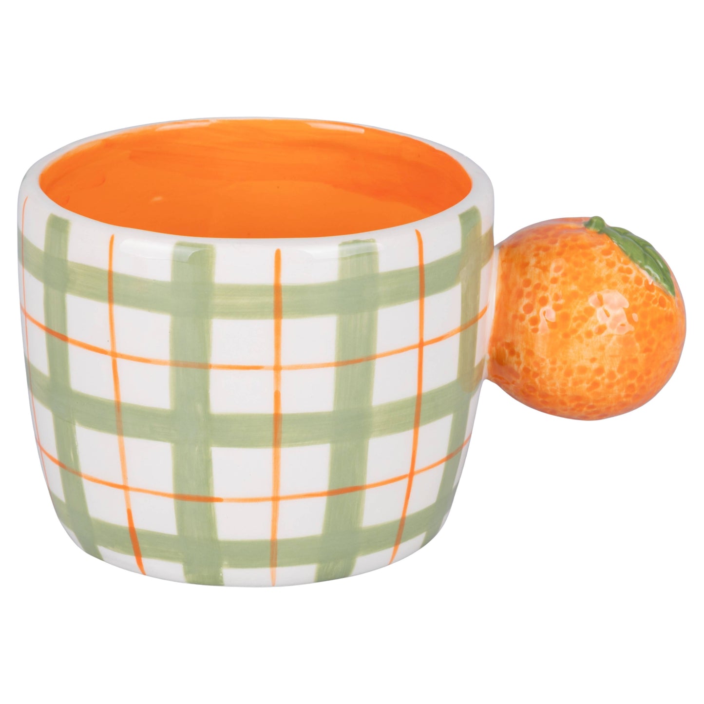 Lot de 2 mugs Fruit Life avec anse agrume