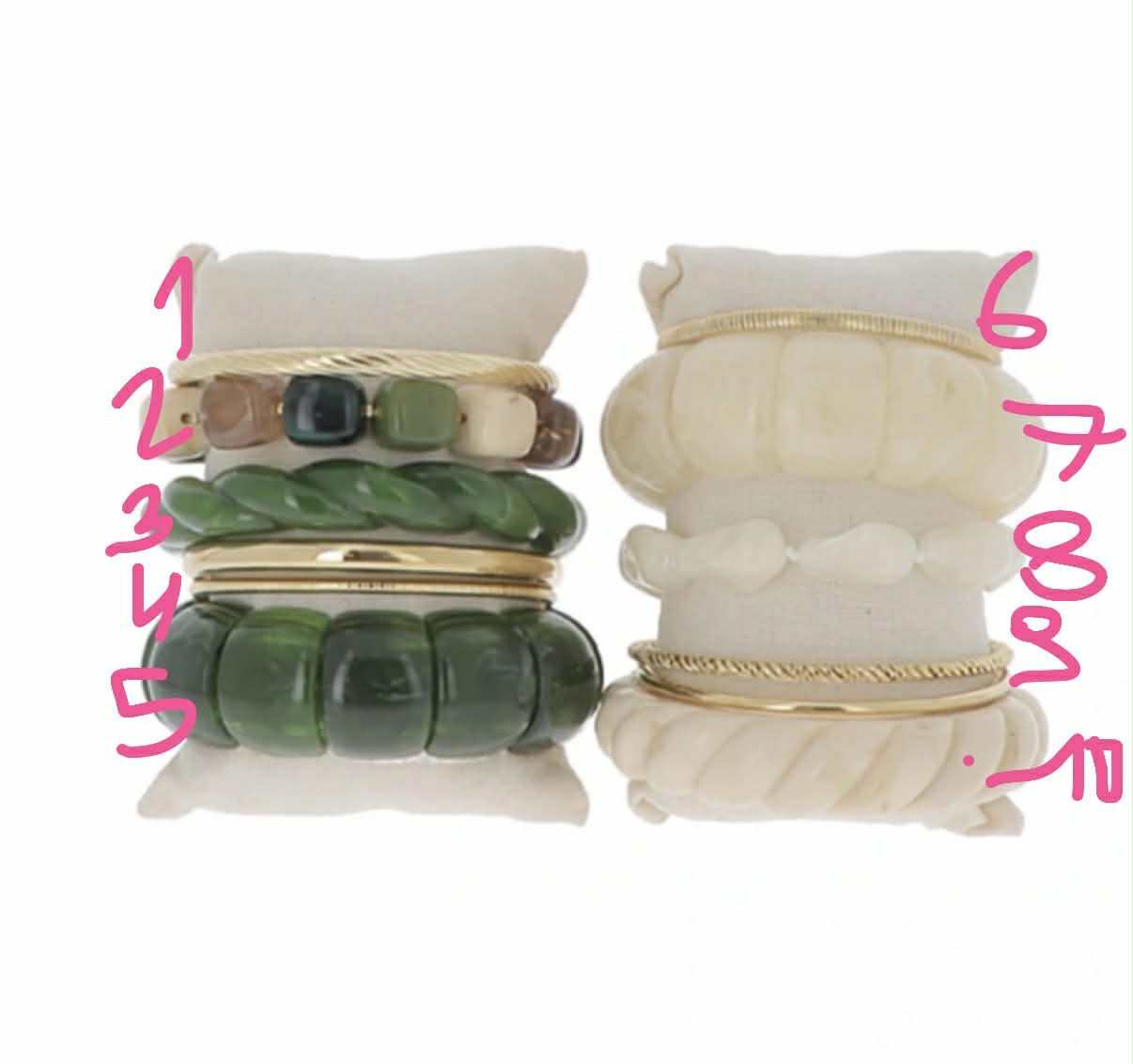 Bracelets perles et joncs