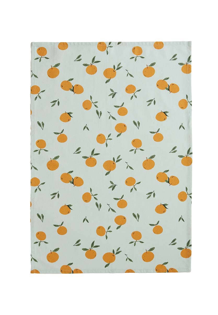Clementines -  torchon imprime 50x75 en coton