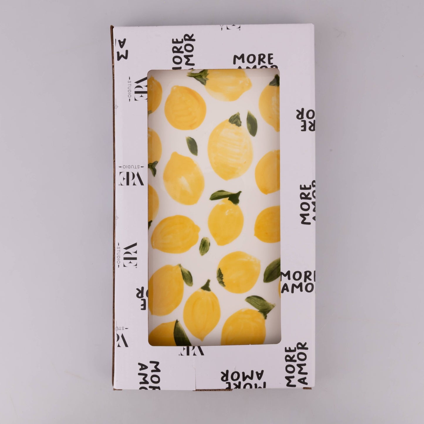 Assiette rectangulaire Fruit Life 2 modèles 31,5 x 16,5 cm Citron